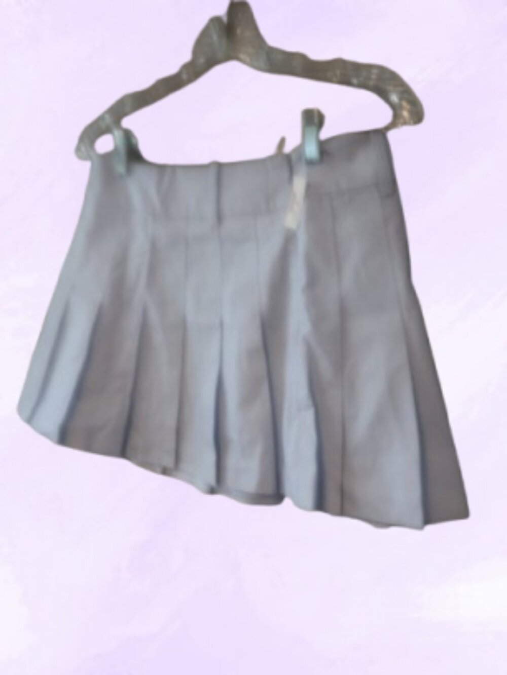 WAYF mini short summer spring tennis pleated skirt in light blue size XS extra s